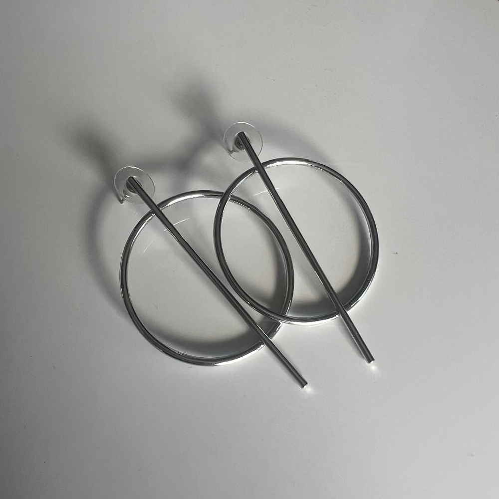 Oversized Silver Earrings